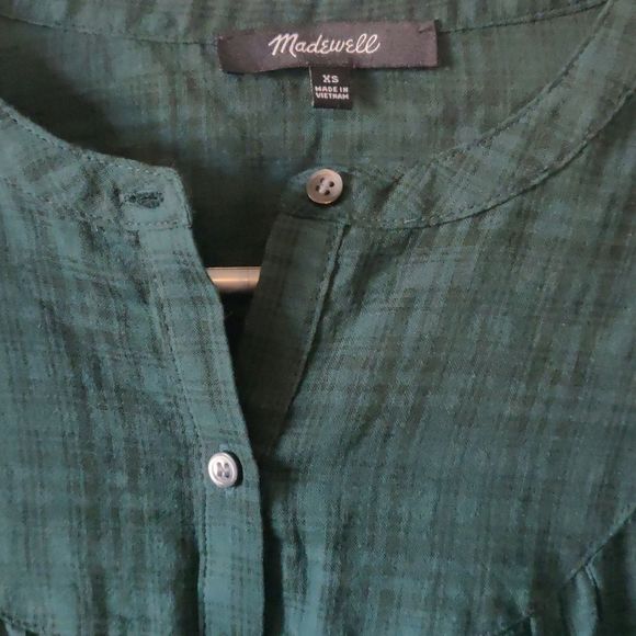 Madewell Dark Green Blouse - Picture 4 of 4